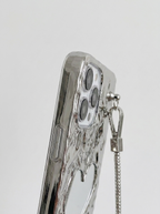 Silver 3D Heart Mirror Case