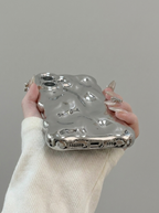 Silver Wrinkle Meteorite Texture Case