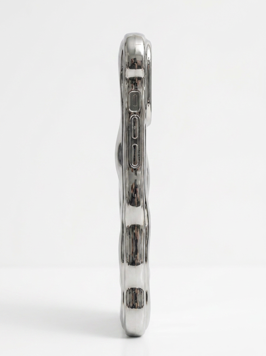Silver Wrinkle Meteorite Texture Case